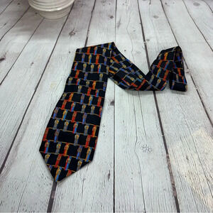 Richel silk necktie made in spain equestrian design